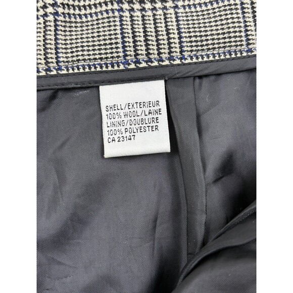 VTG Y2K Talbots Glen Plaid Wool High Rise Pleated Pants Old Money Preppy 16 - Picture 5 of 16